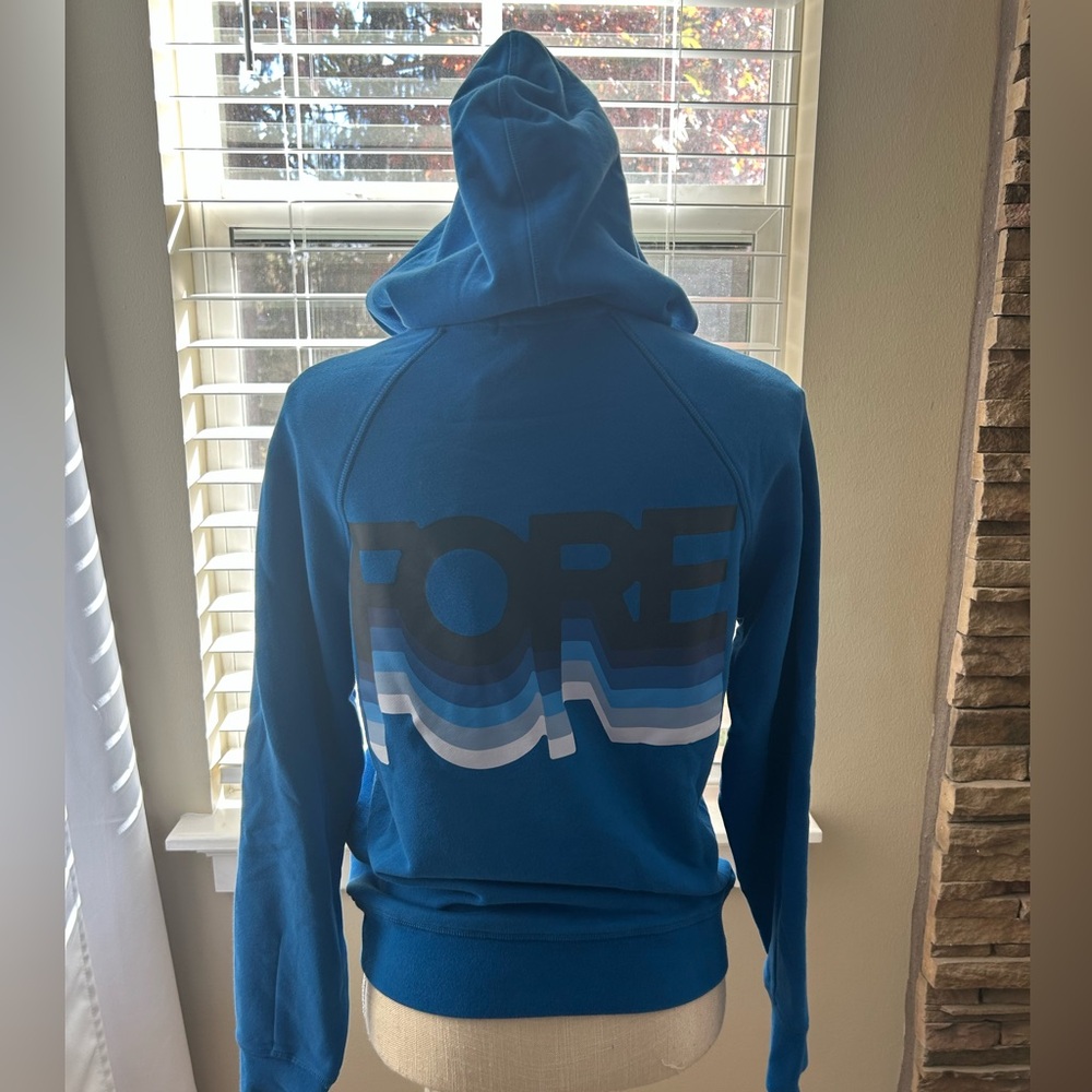 G/FORE Women's Fore French Terry Hooded Sweatshirt-Vibrant Blue-Size XS NWT - Picture 7 of 7